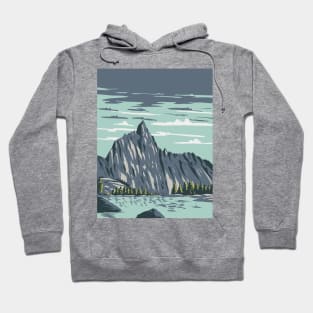 Prusik Peak in the Enchantments within Alpine Lakes Wilderness Washington State WPA Poster Art Hoodie